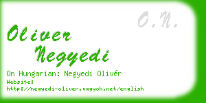 oliver negyedi business card